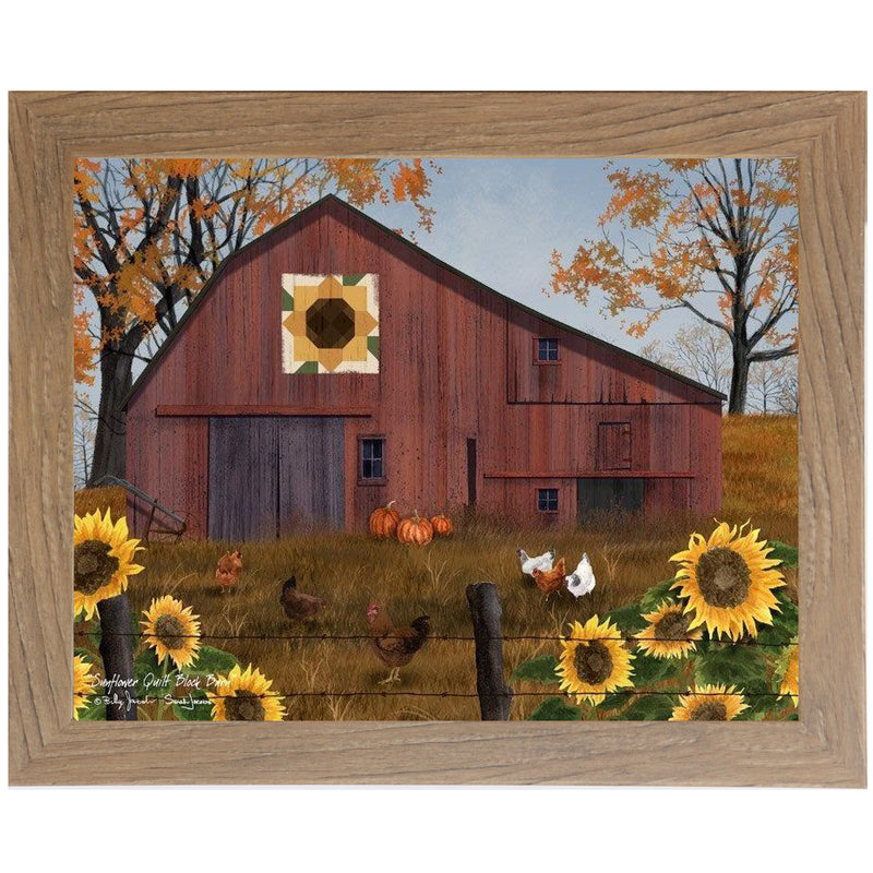 Sunflower Quilt Block Barn by Summer Snow BJ1376