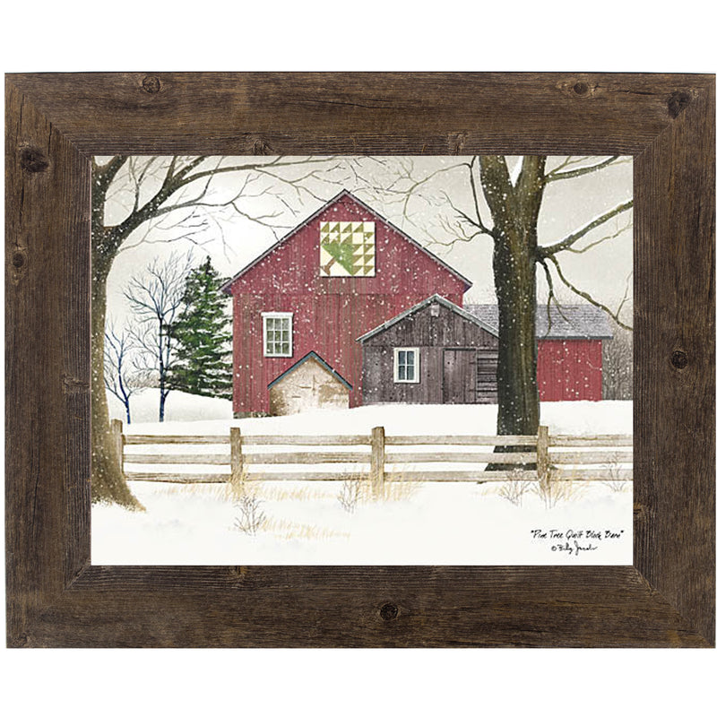 Pine Tree Quilt Block Barn by Billy Jacobs BJ451