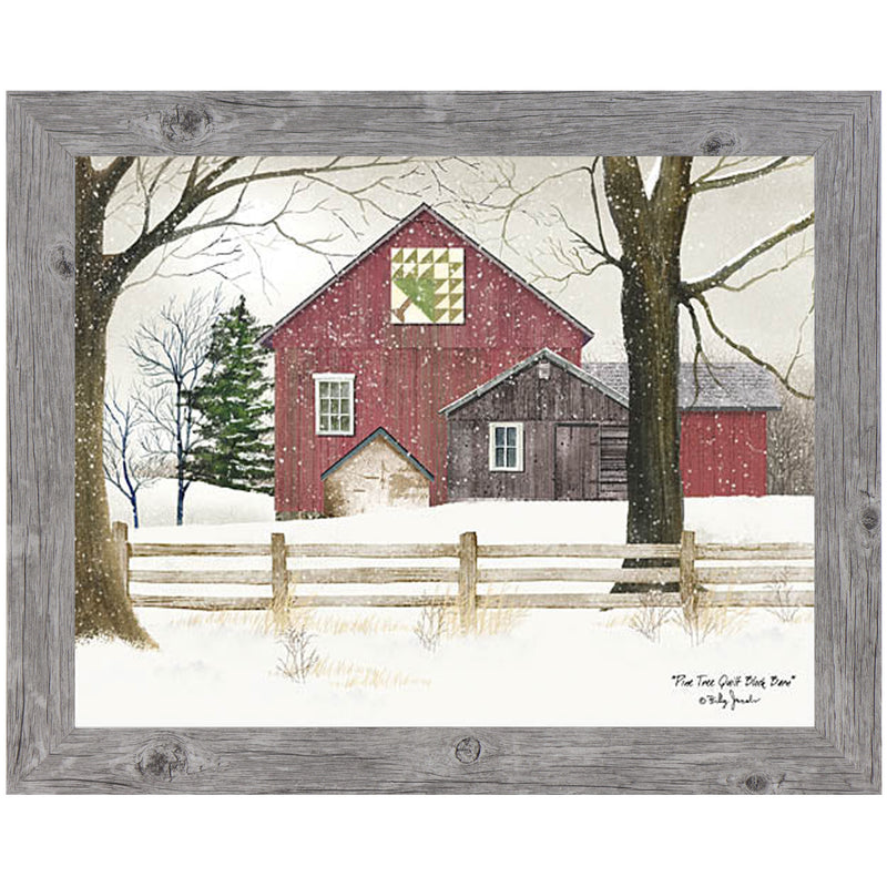 Pine Tree Quilt Block Barn by Billy Jacobs BJ451