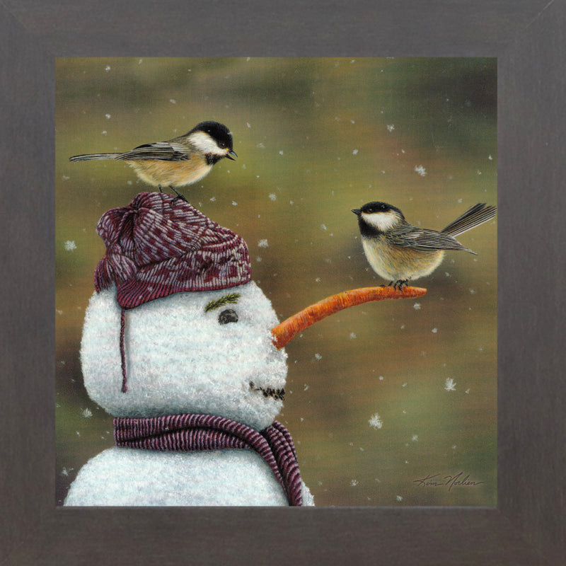 Chickadees and Snowman by Kim Norlien KN28